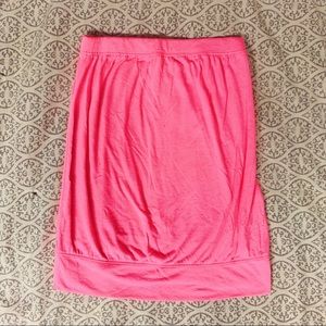 Neon pink tube top